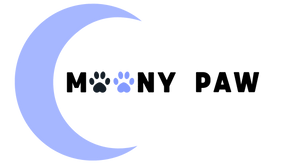 Moony Paw logo featuring a paw print and moon design, representing premium small animal products and supplies.