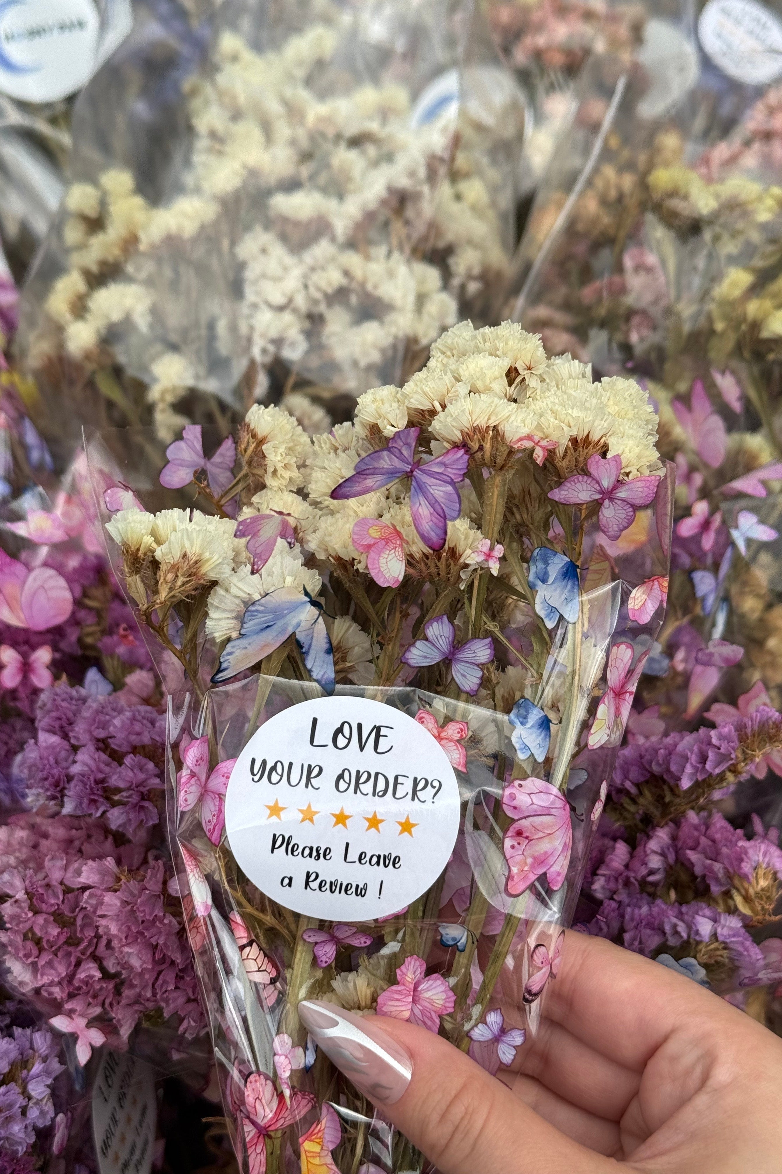 Organic White Statice Flowers
