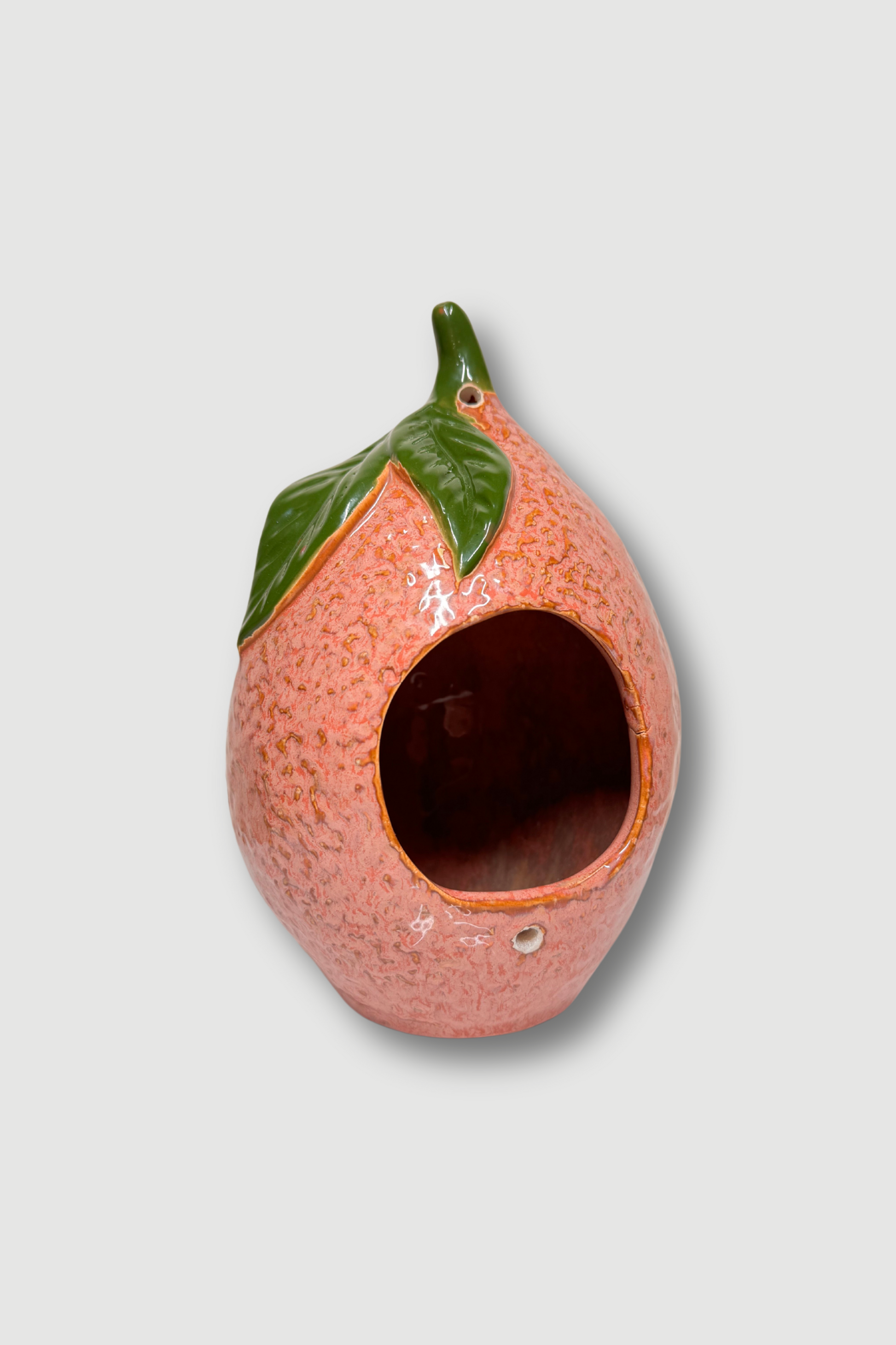 Citrus Hideout. A cozy, durable, and vibrant ceramic hideaway. Perfect for small pets. Moony Paw