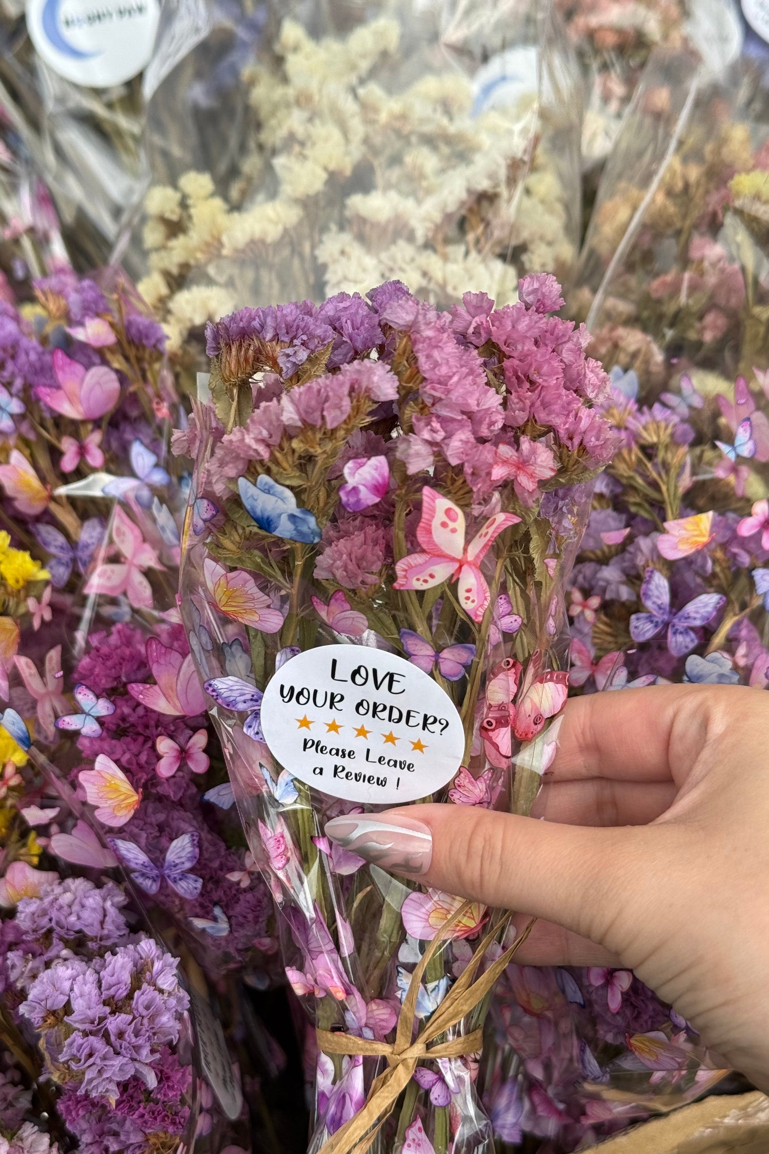 Organic Pink Statice Flowers
