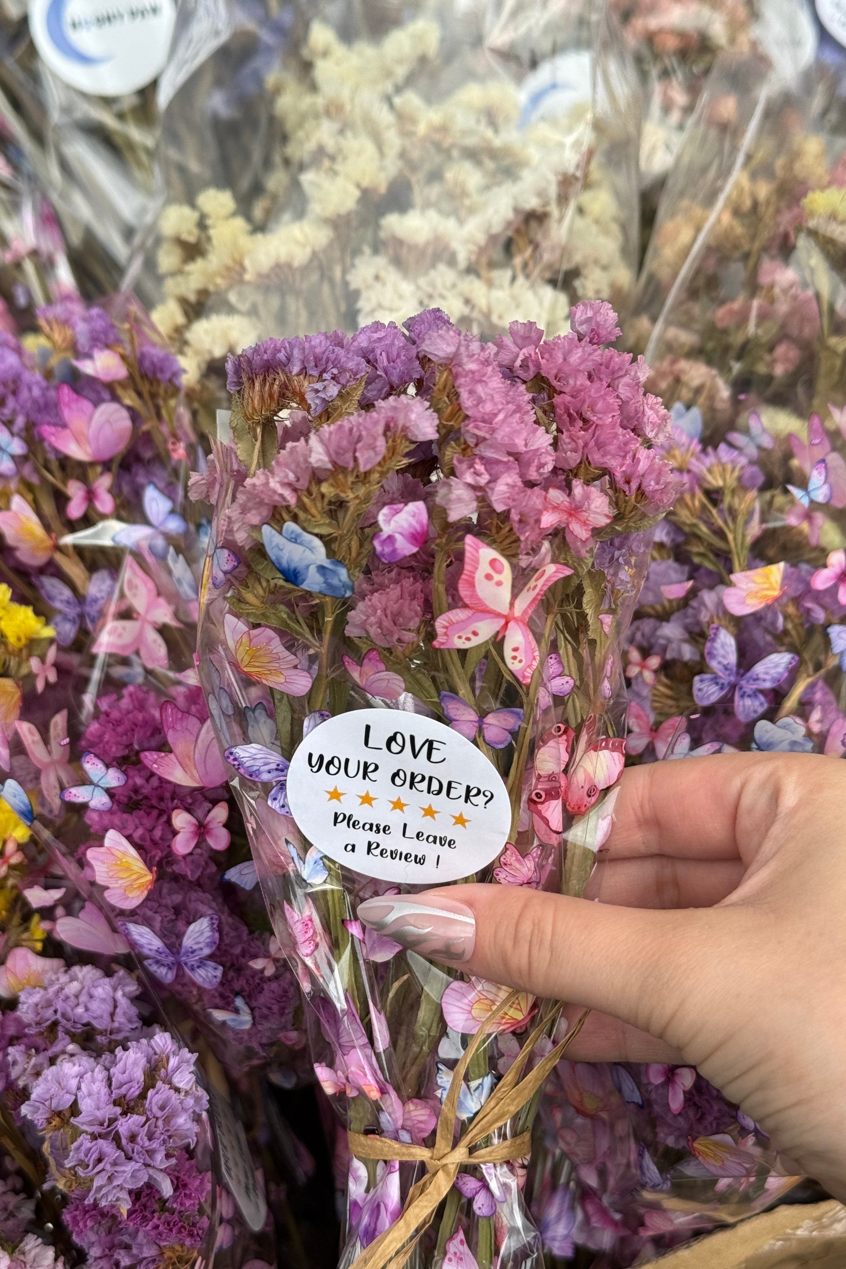 Organic Pink Statice Flowers