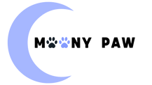 Moony Paw logo featuring a paw print and moon design, representing premium small animal products and supplies.