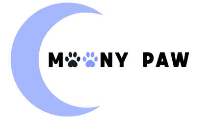 Moony Paw logo featuring a paw print and moon design, representing premium small animal products and supplies.