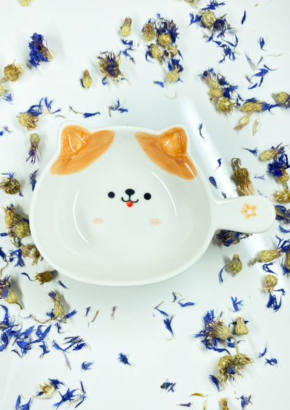 Moony Paw Animal Serving Bowl – Kawaii design, perfect for hamsters, guinea pigs, and small animals.